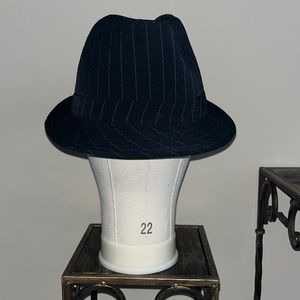Black Pinstripe Fedora Size OS